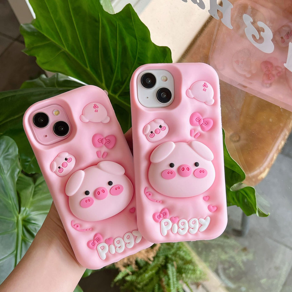 Pink Pig iPhone Case with Stand