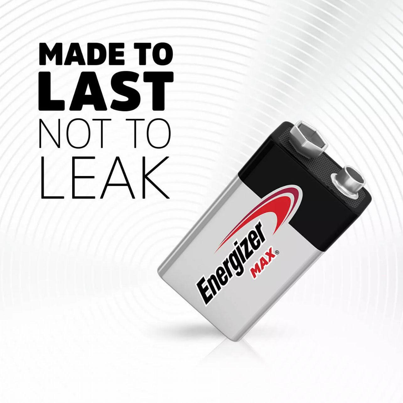 Energizer 9V Max Alkaline Battery Genuine Sealed In Card 6Lr61 Made In Malaysia