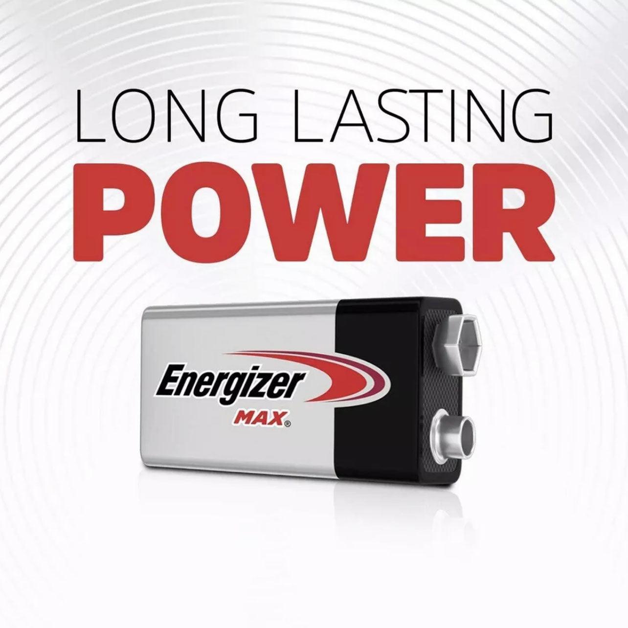 Energizer 9V Max Alkaline Battery Genuine Sealed In Card 6Lr61 Made In Malaysia