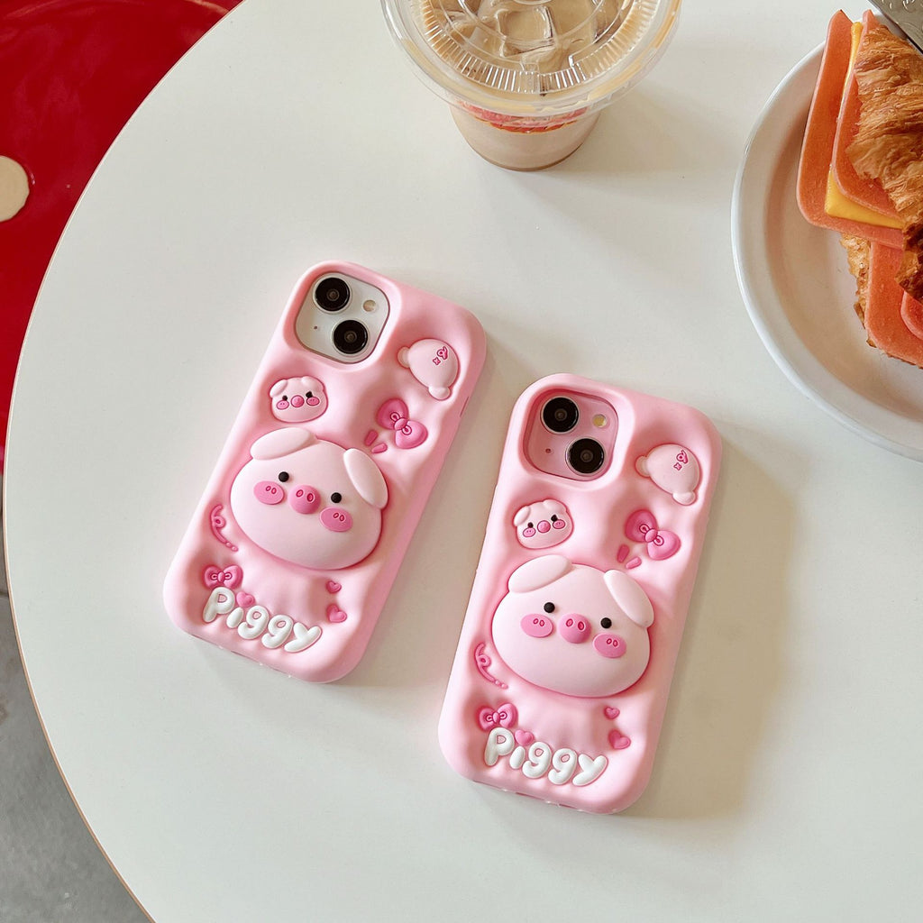 Pink Pig iPhone Case with Stand