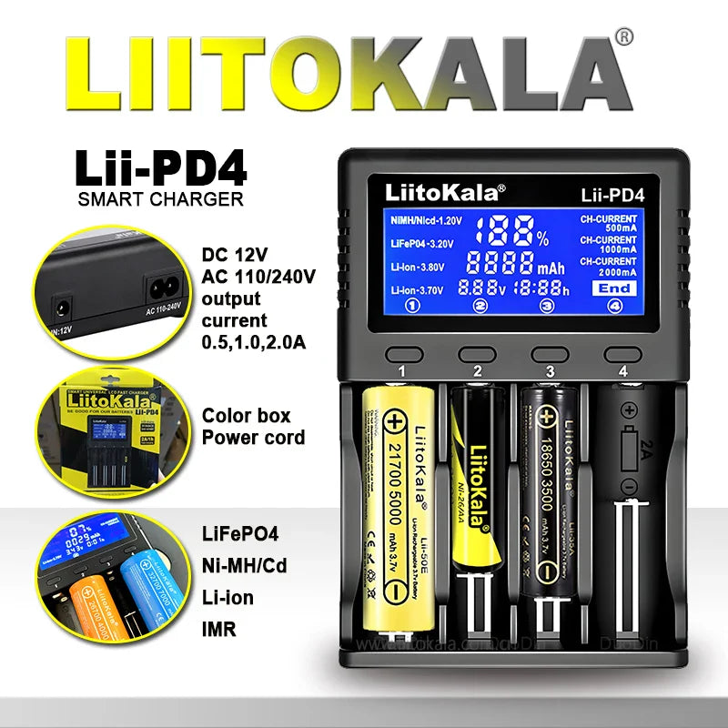 NNEOBA Smart LCD Battery Charger